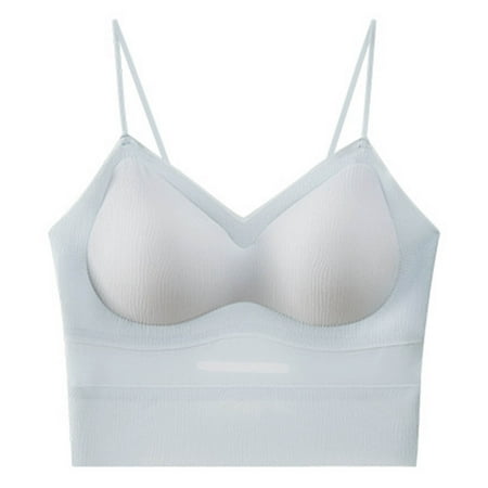 YHGFVOKJ Bras for Women Comfortable Adjustable Ultra Beauty Back Lightly Lined Underwear No Underwire Seamless Push-up Bra Comfy Bras for Women Light Blue XXL