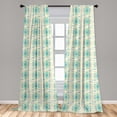 thumbnail image 5 of Ambesonne Tribal Curtains, Native Geometric Rhombus, Pair of 28"x84", Multicolor, 5 of 5