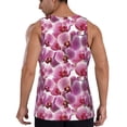thumbnail image 3 of Easygdp Orchids Flowers Men's Tank Top, Sleeveless Muscle T Shirts, Breathable, Quick-Dry, Loose for Gym, Running, Fitness - X-Large, 3 of 9