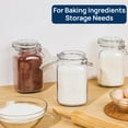 thumbnail image 3 of Sindcom 50oz Airtight Glass Jars with Lids, 3 PCS Food Storage Canister for Kitchen & Pantry Organization, Square Mason Jar Containers for Storing Sugar, Flour, Cereal,Coffee,Cookies, 3 of 6
