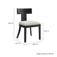 thumbnail image 3 of Side Dining Chair, Set of 2, Ivory White, Fabric, Wood, Bar Pub Cafe Bistro Dining Kitchen Hospitality Restaurant, Modern Contemporary, HB37232, 3 of 10