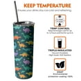 thumbnail image 6 of 20oz Dinosaur and Palm Tree Pattern Skinny Tumblers Stainless Steel Tumbler with Lid and Straw,Vacuum Insulated Double Wall Travel Tumbler Cups with Cleaning Brush for Coffee,Tea, 6 of 6