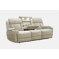 thumbnail image 5 of Pemberly Row Contemporary Fabric Power Console Sofa in Fossil Beige, 5 of 6