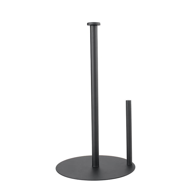 QUETO Porte-Rouleau de Cuisine Noir Porte-Rouleau de Papier de Comptoir Porte-Rouleau de Cuisine Debout, Porte-Rouleau de Cuisine en Acier Inoxydable Haut de Gamme pour la Maison avec Base Pondérée, Organisation de Rouleau de Cuisine