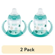 (2 pack) NUK Learner Cup, 5 oz Soft Spout Sippy Cup 6+ Months, 1 Pack, Teal, Unisex