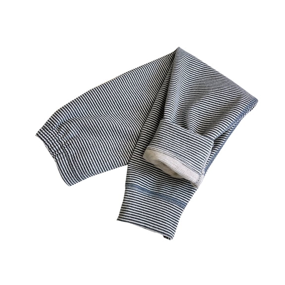 TIREOW Kids Thermal Base Layer Pants Boys and Girls Elastic Waist Inner Wear Leggings Solid Color Striped Underwear Bottom