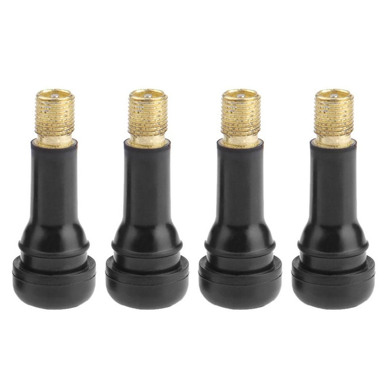 4pcs TR438 Snap-in Rubber Tubeless Tire Car Wheel Tyre Valves with Dust Cap
