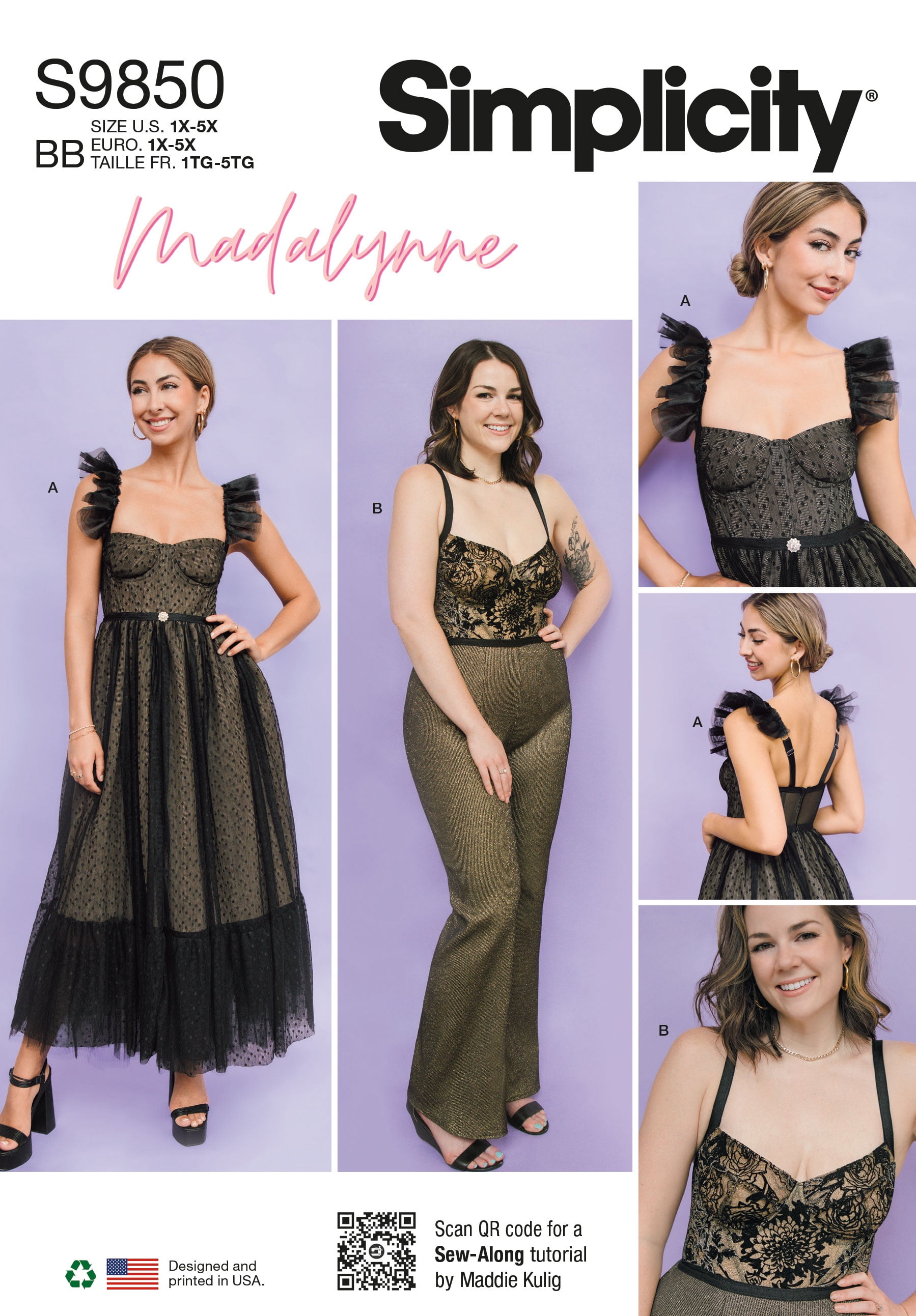 Simplicity Madalynne 1X-5X Pattern Bundle BD10020 Size 1X-5X