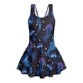 thumbnail image 4 of Xixirimido Jellyfish Starry Stars Print Modest Girls’ Swimwear One Piece – Hawaiian Skirted Bathing Suit with Built-in Shorts, Sleeveless UPF 50+ Swimsuits, 8-9 Years, 4 of 7