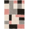 thumbnail image 2 of Well Woven San Francisco Escondido Blush Modern Geometric Squares 7'10" x 9'10" Shag 3D Textured Area Rug, 2 of 2