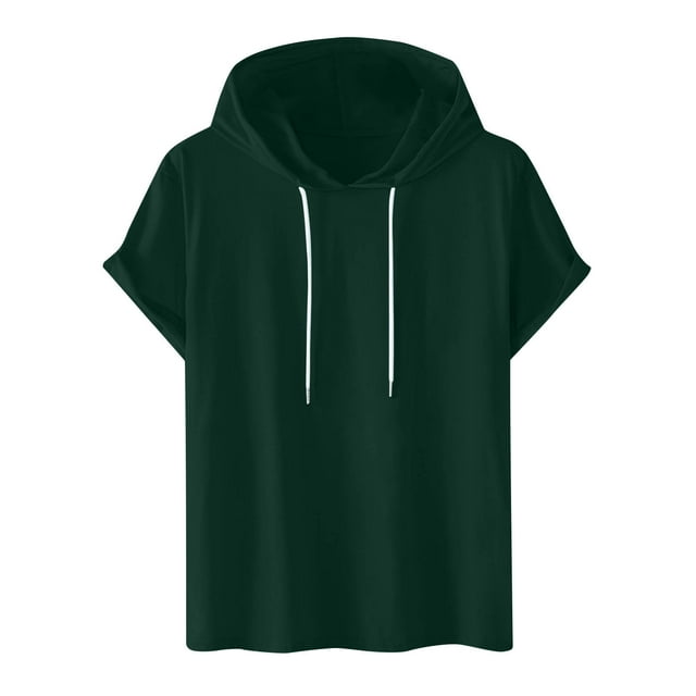 pstuiky Camisas casuales de manga corta para hombre, Camiseta deportiva informal de manga corta con capucha y cuello redondo para hombre camisas casuales para hombre s
