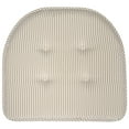 thumbnail image 3 of Pinstripe U-Shaped Memory Foam Chair Pad Taupe 6-Pack, 3 of 6