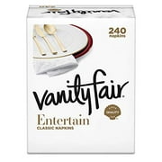 Vanity Fair 831047 Impressions Dinner Napkins, 3-Ply, 15 x 17, White, 240/Carton