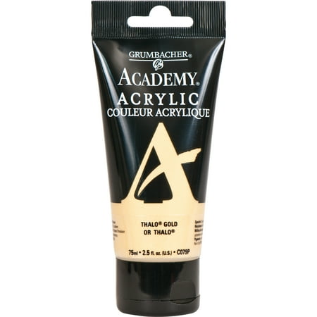 UPC: 0014173375896 | Grumbacher Academy Acrylic  75ml Tube  Thalo Gold