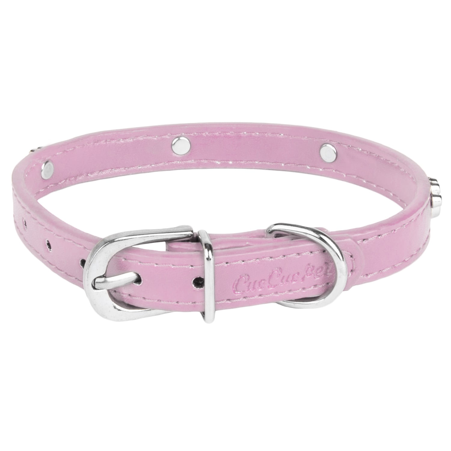 CUECUEPET Adjustable Dog Collar with Embellished Paw Bling Charms [Multiple Sizes]