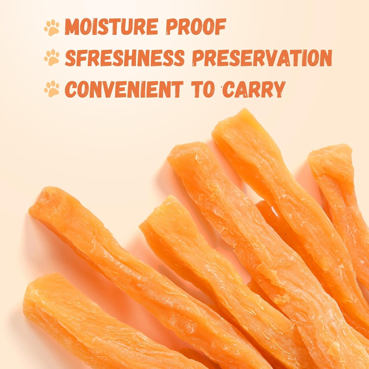 (2 pack) Pawmate Sweet Potato Dog Treats, Promote Digestion Soft Chews for All Dogs, 30 ct Packet