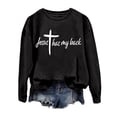 thumbnail image 3 of There Is Nothing Too Big For God Christian Sweatshirts for Women Long Sleeve Crewneck Graphic Sweatshirt Pullover Tops, 3 of 5