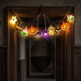 thumbnail image 6 of Halloween LED String Lights 20 LEDs 9.8ft Long with Mixed Shaped Pumpkin Ghost Mummy Black Cat Bat Yellow USB Powered for Indoor Outdoor Haunted House Halloween Party Decorations, 6 of 7