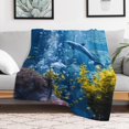 thumbnail image 6 of Marvels of The Sea Print Blanket Warm Throw Blanket Soft Flannel Lightweight Throw Blankets Couch Bed Travel Bedding Room Decor for Kids Teens Adults, 6 of 8