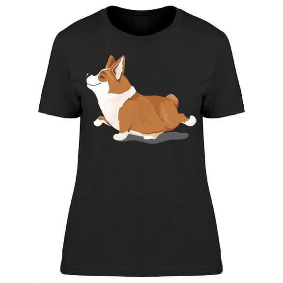 Cute Corgi Walking T-Shirt Women -Image by Shutterstock, Female Large