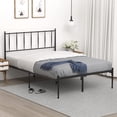thumbnail image 2 of EastVita Full Size Metal Platform Bed Frame with Headboard, IDEALHOUSE Bed Frame Mattress Foundation with Slat Support and 12.3" Storage Height No Box Spring Needed, 2 of 7