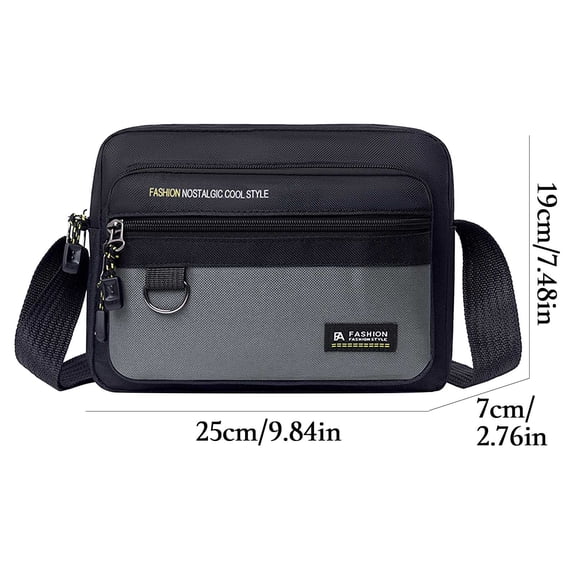 SLYNSHome Messenger Bag for Men Gray Men's Shoulder Bag Crossbody Shoulder Bag for Office/Work/Travel Business