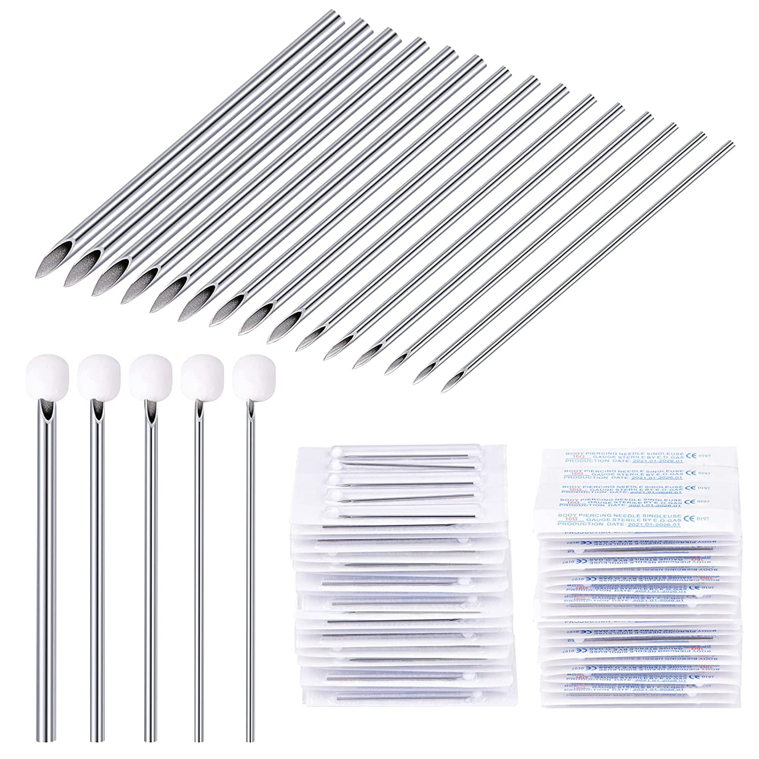 Piercing Needle 12G 14G 16G 18G 20G Mixed Size Combo Disposable