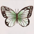 thumbnail image 2 of Tava Studios 12x12 White Modern Wood Framed Museum Art Print Titled - Emerald Butterly II, 2 of 4