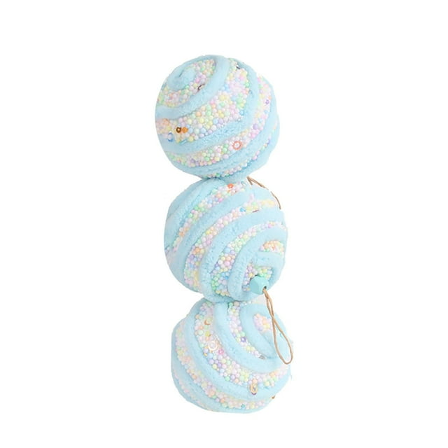 Boreal Craft Rainbow Bead Christmas Hanging Lollipop Decoration Set Of 3 Rainbow Bead Ice Cake Christmas Tree Christmas Decoration Christmas Home Party Decoration Mini Christmas Ornament