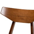 thumbnail image 4 of Baxton Studio Danica Mid-Century Modern Transitional Light Beige Fabric Upholstered and Walnut Brown Finished Wood 4-Piece Dining Chair Set, 4 of 6