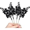 thumbnail image 2 of 20 Pack Artificial Glitter Berry Stem Ornaments, 7.8 Inches Fake Christmas Picks Decorative Glitter Sticks for Christmas Tree DIY Wreath Crafts Gift Fireplace Holiday Home Decor, 2 of 7