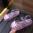 thumbnail image 7 of Fnooota Girls Jelly Sandals, Adjustable Strap Closed Toe Holiday Non Slip Summer Shoes Pink Size 12（Little Kids), 7 of 7