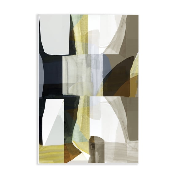 Stupell Industries Mid-Century Geometric with White Blocks Wall Plaque Art, 10 x 15, by cartissi