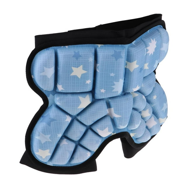jinwen Short Rembourré 3D Protecteur de Hanches Enfants Coussinet de Fesses EVA Short Rembourré Bleu