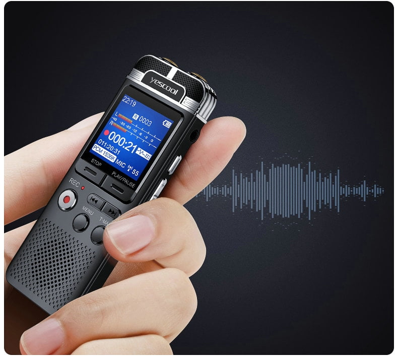 Yescool A90 8GB Class Meeting Daily Life Audio Digital voice recorder Portable Metal Sound Voice-activated Record Dictaphone