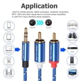 thumbnail image 4 of Línea De Sonido Cable de audio auxiliar de 3,5 mm macho a 2 RCA macho para amplificador de teléfono Edifer (0,5 m) Likrtyny Para estrenar, 4 of 8