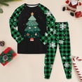 thumbnail image 2 of Cathalem Christmas Pjs Matching Sets Baby Christmas Matching Jammies Kids Holiday Sleepwear Set Green 2-3 Years, 2 of 6