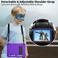 thumbnail image 5 of ELEHOLD Hybrid Rugged Case for iPad 10th Generation 10.9" 2022, Heavy Duty Shockproof Case with Hidden Foldable Kickstand Adjustable Crossbody Shoulder Strap Pencil Holder,Purple, 5 of 7