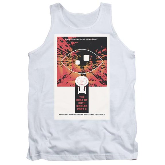 Trevco CBS2091-TK-2 Star Trek & Tng Season 4 Episode 1 Adult Cotton Tank Top, White - Medium