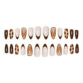 thumbnail image 3 of Peach Hand-worn Nail White Patch Gradient Pure Desire Style, 3 of 5