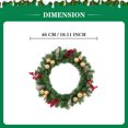 thumbnail image 4 of pieza de bolas navideñas artificiales doradas de 46 cm, guirnalda navideña de piñas para colgar en la pared, chimenea, árbol de Navidad, decoración de ventanas para fiestas, 4 of 5