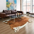 thumbnail image 7 of TWINNIS Cowhide Rug Faux Leather Rug Animal Print Rug, Carpet for Bedroom, Home Office, Living Room, Home Decor Mat,5.2ft×6.2ft,LE1-20, 7 of 7