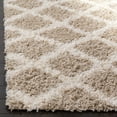 thumbnail image 4 of SAFAVIEH Dallas Jerrie Geometric Shag Area Rug, Beige/Ivory, 6' x 6' Square, 4 of 8