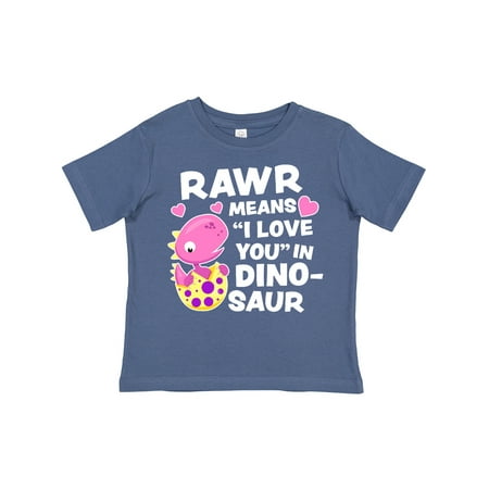

Inktastic Rawr Means I Love You in Dinosaur Valentine in Pink Girls Toddler T-Shirt