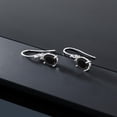 thumbnail image 5 of Gem Stone King 10K White Gold Black Onyx and White Diamond Dangle Earrings for Women (2.63 Cttw, Gemstone Birthstone, Oval 8x6mm), 5 of 5