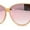 Peach / Peach Mirror, variant on Womens Stylish Inset Lens Horn Rim Oversize Plastic Sunglasses Black White Silver Mirror