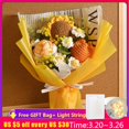 thumbnail image 2 of Finished Knitted Flowers Sunflower Crochet Bouquet Creative Knitted Flowers Birthday Handmade Gifts Mother's Day Gifts Gao Jinjia LED, 2 of 2