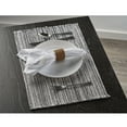 thumbnail image 2 of LR Home Tate Set of 4 Cotton Placemats, Black/White, 2 of 4