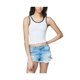 thumbnail image 1 of Camiseta sin Mangas Aeropostale para Mujer Recortada Acanalada Blanca Grande, 1 of 2