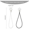 thumbnail image 2 of WWS-2 Colors 100PCS Strap Charm Cords Cell Phone Keychain Lanyard Strap Keychain String Loop Tone Split Ring Cords Polyester Split Ring String Lariat Charm Cord for DIY Decorations Supplies, 2 of 4